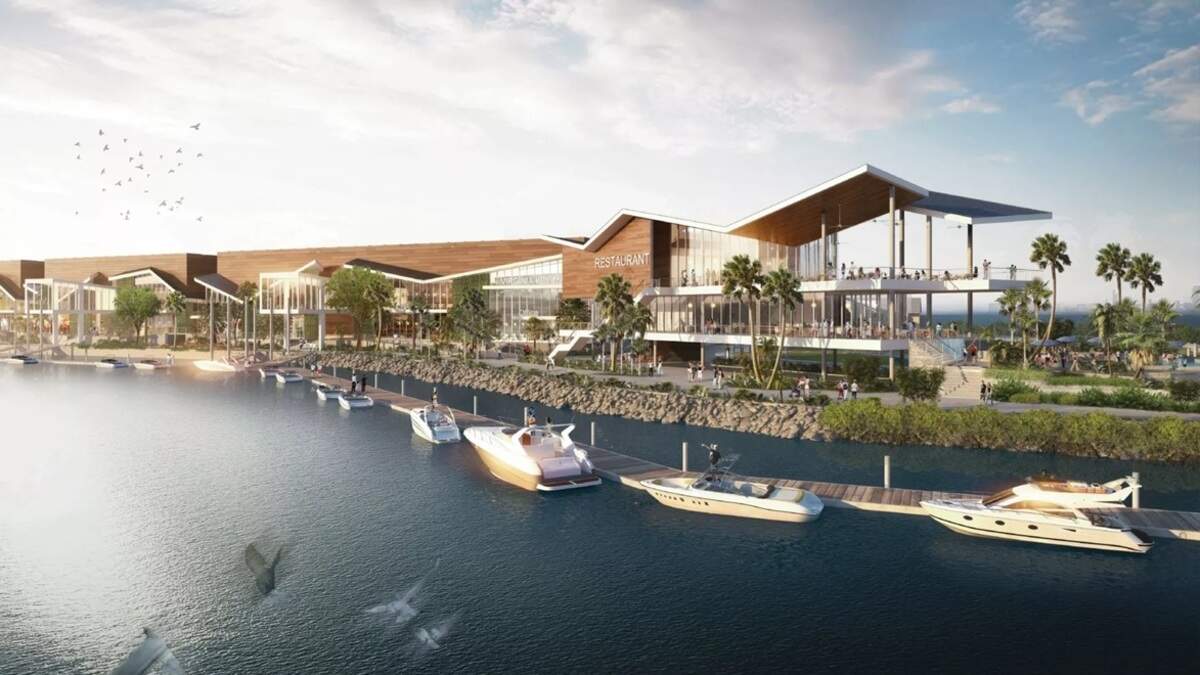 A rendering of a proposed redevelopment of marina space on Miami’s Virginia Key. The $80 million project would transform the Rickenbacker and Marine Stadium marinas with restaurants, retail and boat storage. A rendering of a proposed redevelopment of marina space on Miami’s Virginia Key. The $80 million project would transform the Rickenbacker and Marine Stadium marinas with restaurants, retail and boat storage.